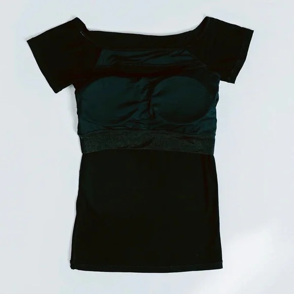 Klassy Network Off the Shoulder Peek-a-Boo shirt (NWT) - Picture 2 of 7